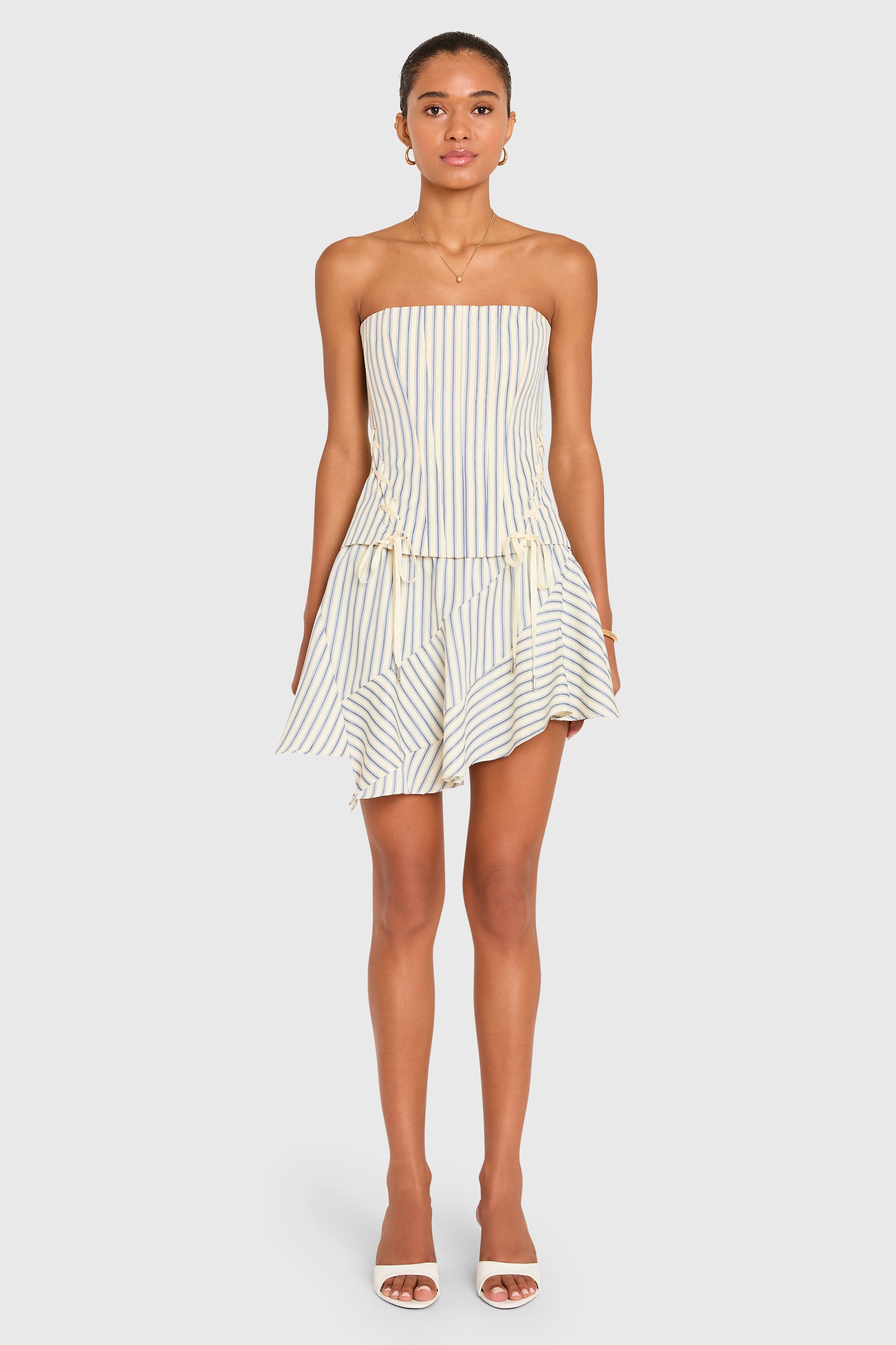 Hathaway Skort in Oxford Stripe